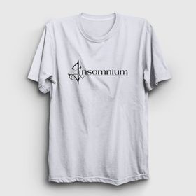 Presmono Unisex Logo Insomnium Beyaz T-Shirt