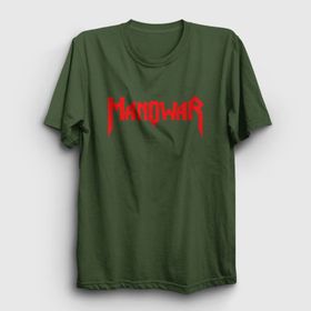 Presmono Unisex Logo Manowar Haki T-Shirt