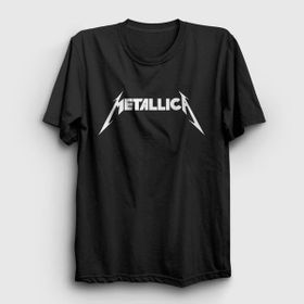 Presmono Unisex Logo Metallica Mavi T-Shirt