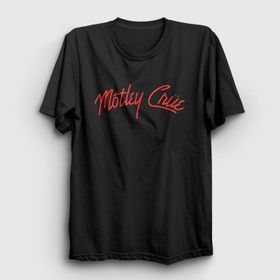 Presmono Unisex Logo Mötley Crüe Siyah T-Shirt