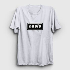Presmono Unisex Logo Oasis Beyaz T-Shirt