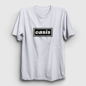 Presmono Unisex Logo Oasis Beyaz T-Shirt