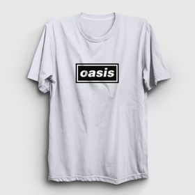 Presmono Unisex Logo Oasis Beyaz T-Shirt