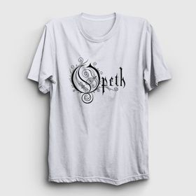Presmono Unisex Logo Opeth Beyaz T-Shirt