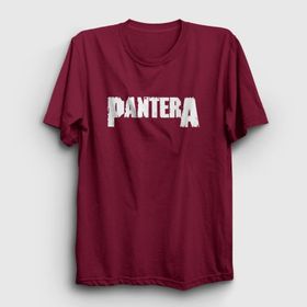 Presmono Unisex Logo Pantera Bordo T-shirt