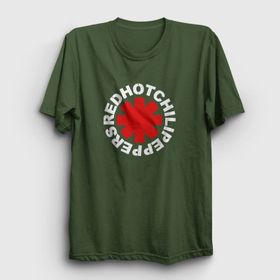 Presmono Unisex Logo Red Hot Chili Peppers Haki T-Shirt