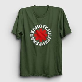 Presmono Unisex Logo Red Hot Chili Peppers Haki T-Shirt