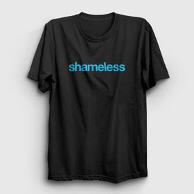 Presmono Unisex Logo Shameless Beyaz T-Shirt
