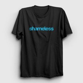 Presmono Unisex Logo Shameless Siyah T-Shirt