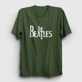 Presmono Unisex Logo The Beatles Mavi T-shirt