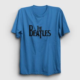 Presmono Unisex Logo The Beatles Mavi T-shirt