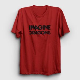 Presmono Unisex Logo V2 Imagine Dragons Siyah T-Shirt