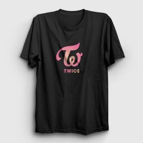 Presmono Unisex Logo V3 K-Pop Twice Siyah T-Shirt