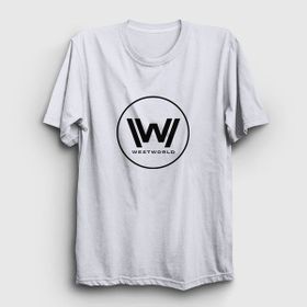 Presmono Unisex Logo Westworld Beyaz T-Shirt