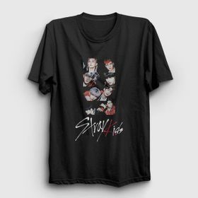Presmono Unisex Members Stray Kids Siyah T-Shirt