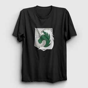 Presmono Unisex Military Anime Attack On Titan Siyah T-Shirt