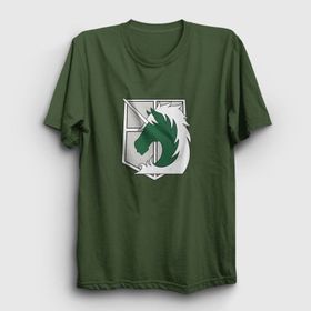 Presmono Unisex Military Anime Attack On Titan Siyah T-Shirt