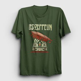 Presmono Unisex Mothership Led Zeppelin Siyah T-Shirt