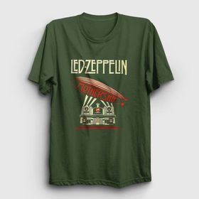 Presmono Unisex Mothership Led Zeppelin Siyah T-Shirt