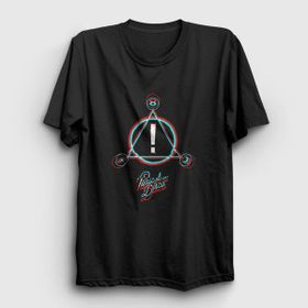 Presmono Unisex Neon Logo Panic! At The Disco Siyah T-Shirt