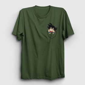 Presmono Unisex Pocket Goku Anime Dragon Ball Haki T-shirt