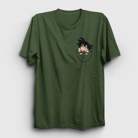 Presmono Unisex Pocket Goku Anime Dragon Ball Haki T-shirt