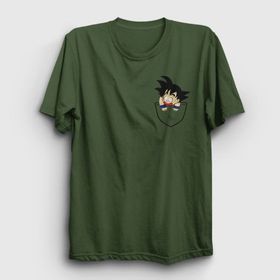 Presmono Unisex Pocket Goku Anime Dragon Ball Haki T-shirt