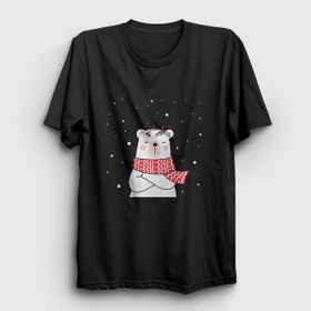 Presmono Unisex Polar Bear Kutup Ayısı Yılbaşı Haki T-shirt