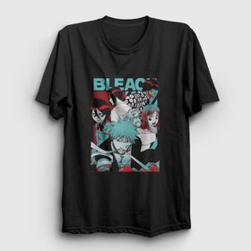 Presmono Unisex Poster Anime Bleach Siyah T-Shirt