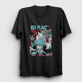 Presmono Unisex Poster Anime Bleach Siyah T-Shirt