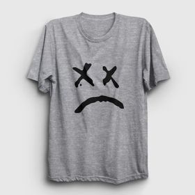 Presmono Unisex Sad Face Lil Peep Gri T-shirt
