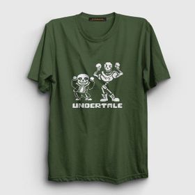 Presmono Unisex Sans Papyrus Undertale Mor T-shirt
