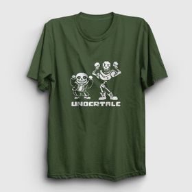 Presmono Unisex Sans Papyrus Undertale Mor T-shirt