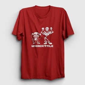Presmono Unisex Sans Papyrus Undertale Mor T-shirt