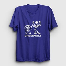 Presmono Unisex Sans Papyrus Undertale Mor T-shirt