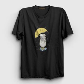 Presmono Unisex Sheep And Rain Kuzu Siyah T-Shirt