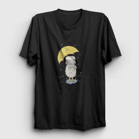 Presmono Unisex Sheep And Rain Kuzu Siyah T-Shirt