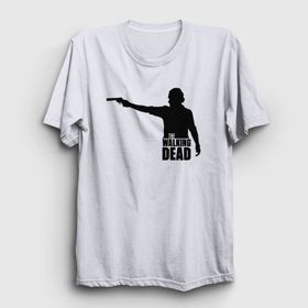 Presmono Unisex Shot The Walking Dead Siyah T-Shirt