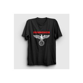 Presmono Unisex Siyah Eagle Rammstein T-Shirt
