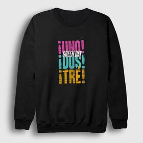 Presmono Unisex Siyah Uno Dos Tre Green Day Sweatshirt