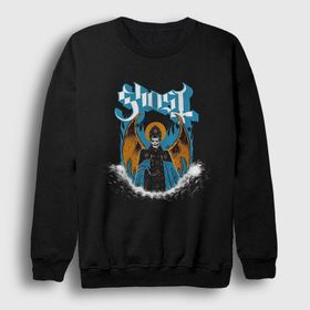Presmono Unisex Siyah Wings Ghost Sweatshirt