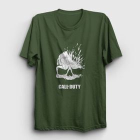 Presmono Unisex Skull Call Of Duty Siyah T-Shirt