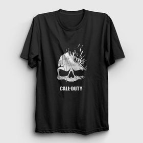Presmono Unisex Skull Call Of Duty Siyah T-Shirt