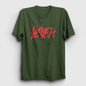 Presmono Unisex Solo Logo Slayer Haki T-shirt