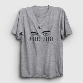 Presmono Unisex Spider Billie Eilish Gri T-shirt