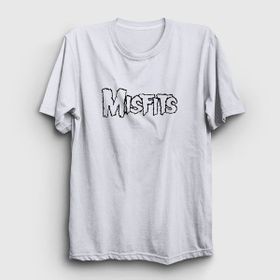 Presmono Unisex The Misfits Beyaz T-Shirt