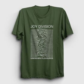 Presmono Unisex Unknown Pleasures Joy Division Haki T-shirt