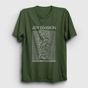 Presmono Unisex Unknown Pleasures Joy Division Haki T-shirt