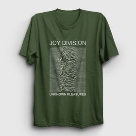 Presmono Unisex Unknown Pleasures Joy Division Haki T-shirt