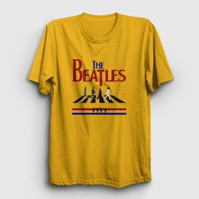 Presmono Unisex Walk V2 The Beatles Gri Kolsuz T-shirt